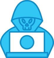 Hacker Line Filled Blue vector