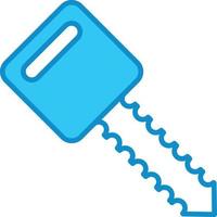 23 - Car Key Line Filled Blue vector