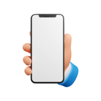 hand met smartphone. hand met smartphone. 3D render png