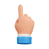 hand with thumb up. thumb up sing. hand pointing a finger. 3d render png