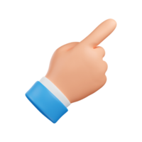 hand with thumb up. thumb up sing. hand pointing a finger. 3d render png