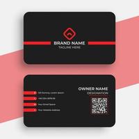 Professional creative red business card template design vector