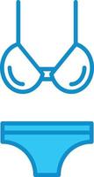 Bikini Line Filled Blue vector