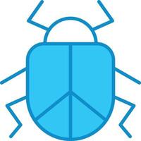 Beetle Line Filled Blue vector