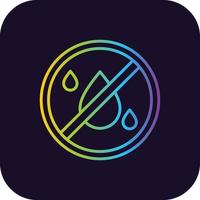 No Liquids Gradient Icon vector