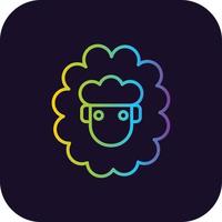 Sheep Gradient Icon vector