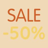 50 off Flash Sale Shopping Poster vector