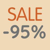 95 off Flash Sale Shopping Poster vector