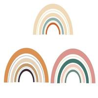 Set retro rainbow style. Simple rainbow symbol vector