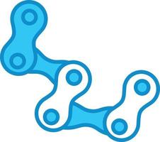 Cycle Chain Line Filled Blue vector