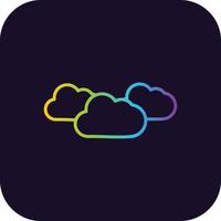 Cloudy Gradient Icon vector