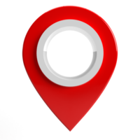 emplacement de la marque de carte 3d couleur rouge png