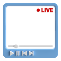 cornice video 3d in streaming live png