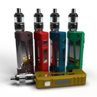 3d collection of colorful vapes PNG