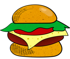 smakelijke burger cheeseburger hamburger icoon png