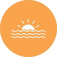 Sunset Glyph Circle Multicolor vector