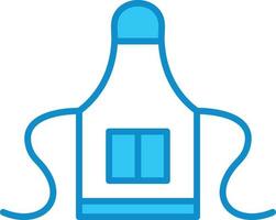 Apron Line Filled Blue vector