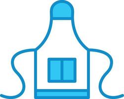 Apron Line Filled Blue vector