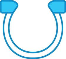 Horseshoe Line Filled Blue vector