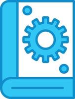 Setting Book Line Filled Blue vector