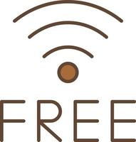 Free Wifi Filled Retro vector