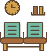 Waiting Room Filled Retro vector