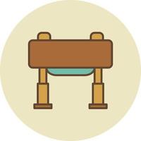 Pommel Filled Retro vector