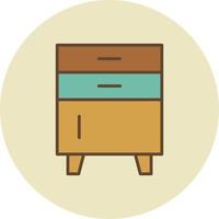 Chest Of Drawers Filled Retro vector