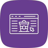 Website Line Round Corner vector