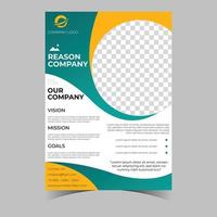 Business letterhead template corporate flyer design vector