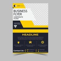 Business letterhead template corporate flyer design vector