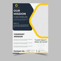 Business letterhead template corporate flyer design vector