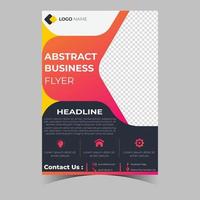 Business letterhead template corporate flyer design vector