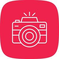 Photo Camera Line Round Corner vector