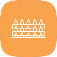 Fence Line Round Corner vector