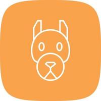 Dog Line Round Corner vector