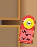 do not disturb tag name door hanging vector