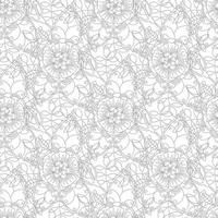 Delicate lace seamless pattern for fabric design with the flowers. vector
