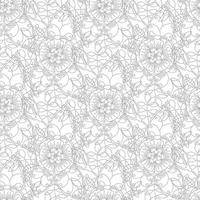 Delicate lace seamless pattern for fabric design with the flowers. vector