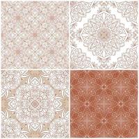 Set of vector seamless patterns. Vintage damask ornament. Vector decorative background. Great for any design.