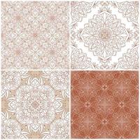 Set of vector seamless patterns. Vintage damask ornament. Vector decorative background. Great for any design.