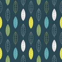 Vector seamless pattern in Scandinavian style with leaves