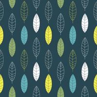 Vector seamless pattern in Scandinavian style with leaves