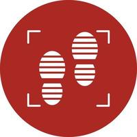 Footprint Glyph Circle Multicolor vector