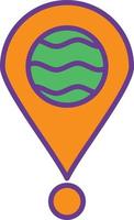 Location Line Filled Two Color vector