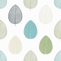 Vector seamless pattern in Scandinavian style with leaves