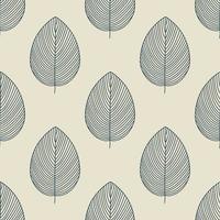 Vector seamless pattern in Scandinavian style with leaves