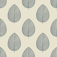 Vector seamless pattern in Scandinavian style with leaves