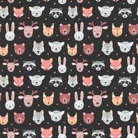 Seamless pattern with cute animals for print design. vector