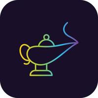 Genie Lamp Gradient Icon vector